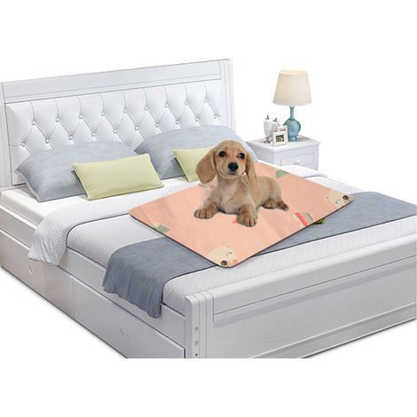 Tapis rafraîchissant d'été pour chien et chat, matelas rafraîchissant, coussin de glace pour animaux de compagnie (rose, taille S)
