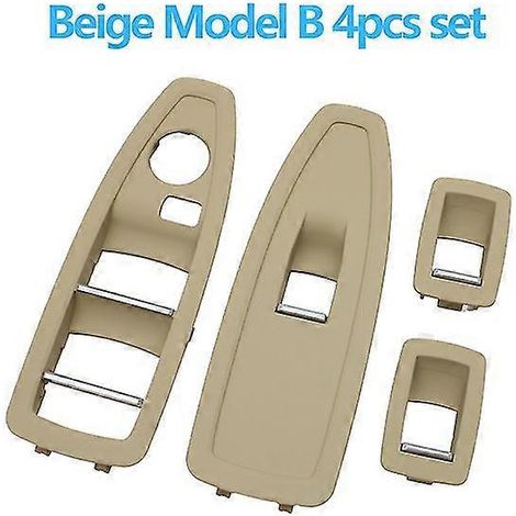 Cache-interrupteur de lève-vitre intérieur pour BMW Série 1 et 3 (F20, F30, F31, F34, F35, 318i, 320i, 330i, 335i) - Beige - Kit de 4 pièces (conduite à gauche/à droite) Panneaux et pièces de porte i (1/5)