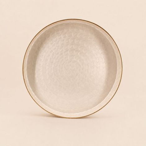 Plateau en métal doré aspect nacré 46cm (1/5)