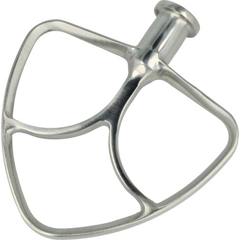 vhbw Flachrührer kompatibel mit KitchenAid KSM100, KSM103, K45, K45SS, KSM105 Küchenmaschine - Rühr-Aufsatz, Edelstahl Silber