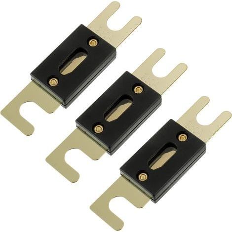3 Fusible ANL 250A 32VDC Plaqué Or Pour Système Audio Vidéo Voiture Haute Conductivité (1/3)