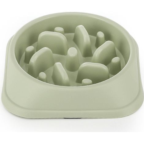 Gamelle antidérapante pour animaux Maze - Favorise une alimentation saine et une digestion lente - Vert clair (1/2)