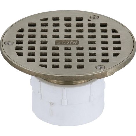 Siphon de sol réglable, corps en PVC, raccord soudé à solvant 5,1 cm
