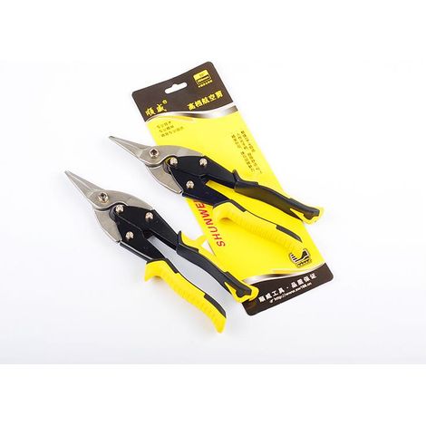 Aviation Cisaille à tête droite en acier forgé plaqué chrome Action à double pivot pour plus de puissance Poignée ergonomique Série Ciseaux à outils robustes et ergonomiques Une pièce (1/4)
