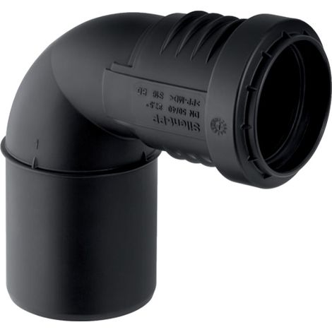 Curva ridotta 87.5° Silent-PP nero - Geberit
