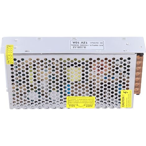 Alimentation à découpage S-120-12, transformateur DC12V, entrée 110V/220V, sortie 12V 10A pour ruban LED et caméra de vidéosurveillance