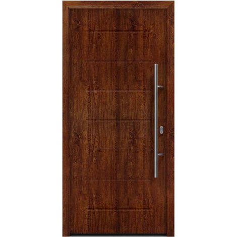 Hörmann Ecostar Haustür "ISOPRO IP 015", dark oak, 110 x 210 cm (B x H), DIN Rechts