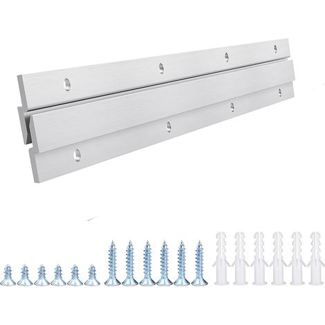 Aluminium-Z-Haken-Wandbefestigungsset für Bilder, Spiegel, Paneele, Kunstwerke, Schränke und Whiteboards (30 cm - 1 Paar) (1/5)