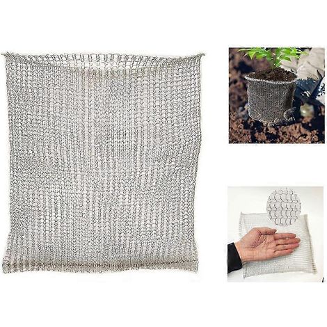Paniers grillagés anti-taupes et campagnols pour plantes enterrées, en acier inoxydable. (1/4)