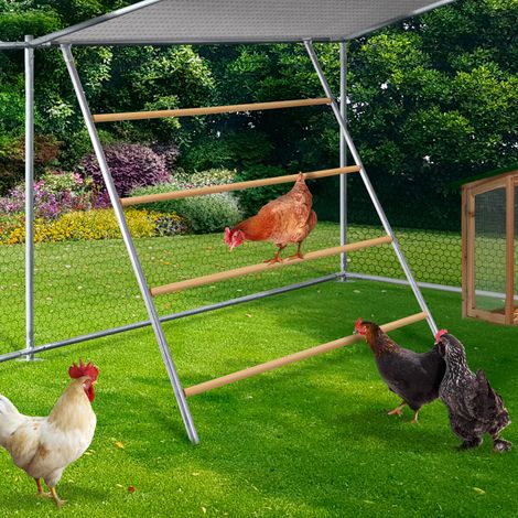 Gran percha de madera de 4 niveles para gallinas, apta para corrales