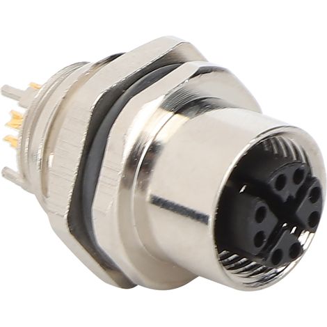 Einbausteckdose, Lochtyp, wasserdichter Schnellgewindestecker für elektrische Kabel, M12-B-S8X (1/5)