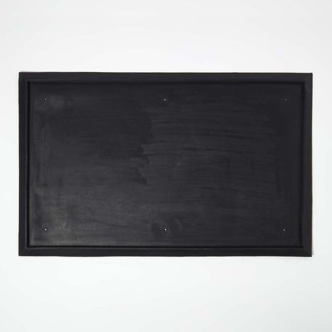 HOMESCAPES Black Rubber Surround for Doormats, 50 x 81 cm