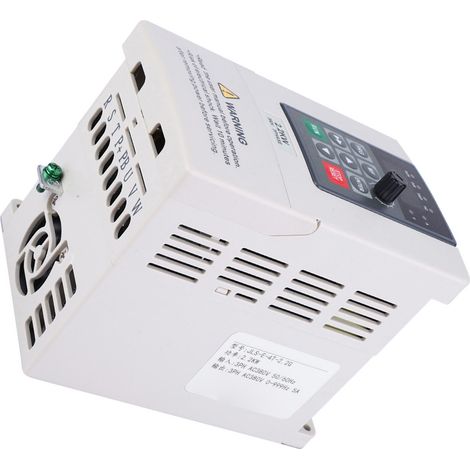 Variateur de fréquence (VFD) 380 V 2,2 kW pour la régulation de la vitesse des moteurs, entrée/sortie triphasée (1/5)