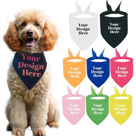 3 bandanas pour chiens, personnels avec photo/nom, polyester, triangle, s/m/l, usage extérieur/photo/fête