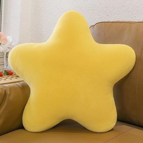 Coussin étoilé, coussin décoratif pour le lit et le canapé, coussin en forme d'étoile de 15 pouces, coussin en pluche, coussin décoratif pour la chambre, en peau de lapin artificielle douce, adapté po (1/5)