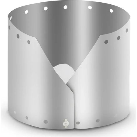 Pare-vent ultraléger en titane pour réchaud de camping 15 cm/19 cm, plaque coupe-vent pour réchaud à gaz d'extérieur, pare-vent pour réchaud de camping, réchaud de cuisine portable (1/4)