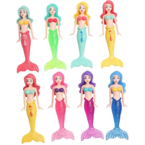 Jouet Plongée Piscine - 8 Sirènes Plongeantes - Jouets Sous-Eau pour Entraînement Plongée - Pour Enfants - Lot de 8 (1/5)