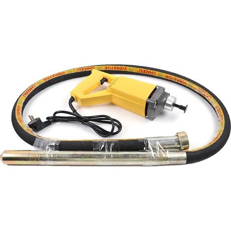 Vibreur à béton, moteur de 1300 watts, design ergonomique, Jaune, UE (1/2)