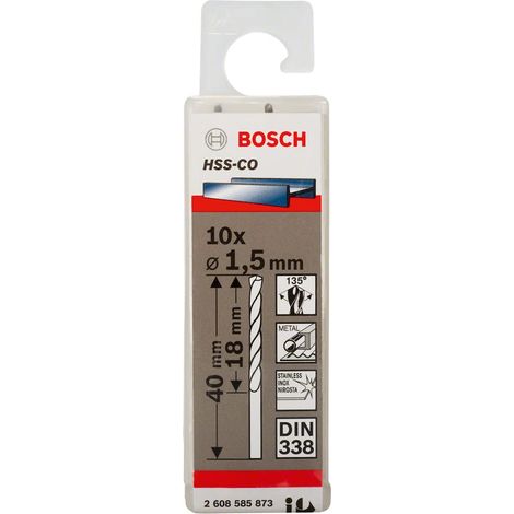 Fresatrice a spirale in acciaio inossidabile PRO HSS-Co, 1 x 18 x 40 mm, set da 10 pezzi
