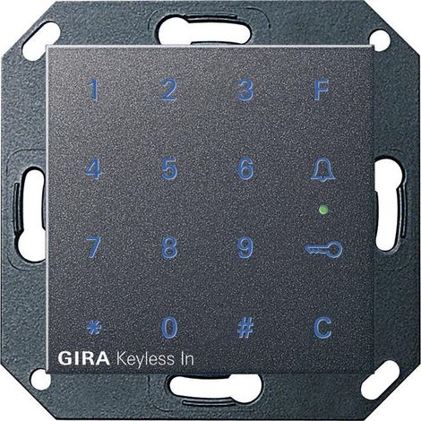 Gira Keyless In 260.528 clavier capacitif antracite LED bleu