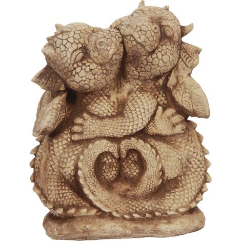 Sculpture de jardin Deux dragons enlacés