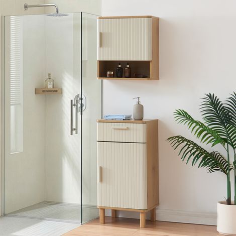 Badmöbelset Ferrersp 2-tlg. Eicheoptik/Sandfarben [en.casa] (1/5)