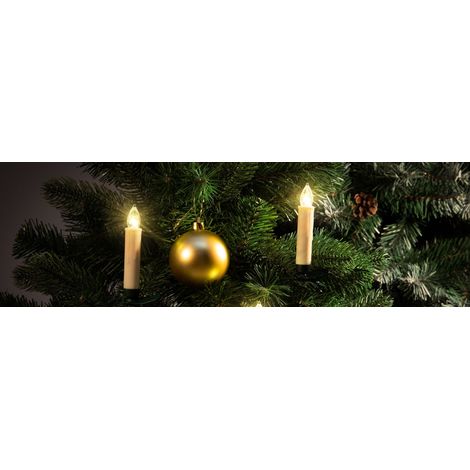 LED Christmas Tree Candles, Warm White, Remote-Controlled (1/5)
