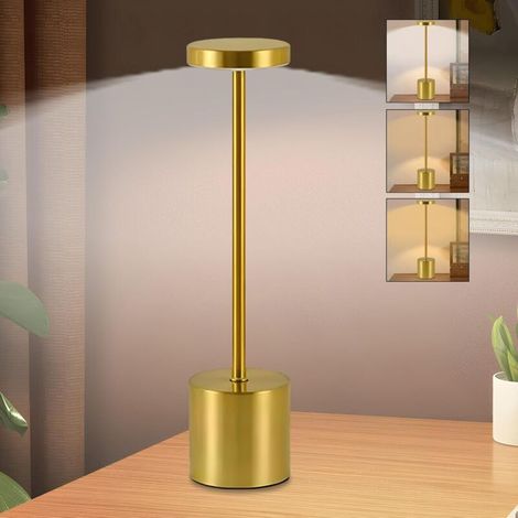LED-Lampe, berührungsempfindlich, wiederaufladbar, dreifarbig, verstellbar, für den Innen- und Außenbereich (1/5)