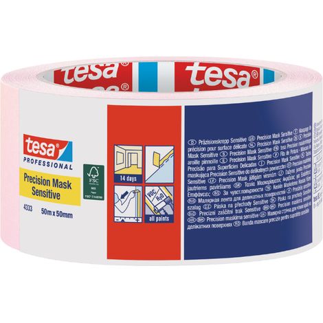 Tesa Precision Masking Tape Sensitive (14 days) Pink - 50mm x 50m
