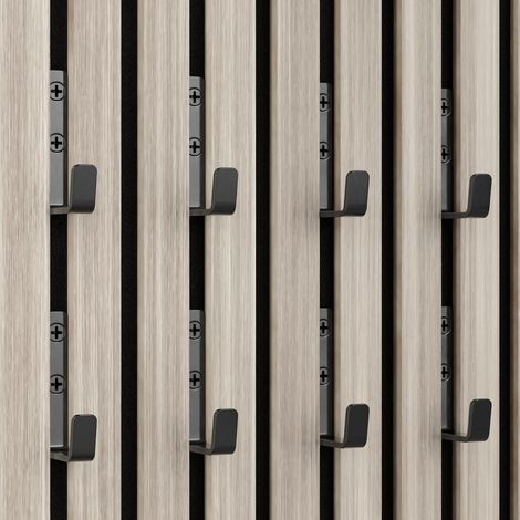 Lot de 8 Crochet pour Panneau Acoustique Mural, Crochet à Visser pour Panneau Mural Acoustique, 13 mm Wide Noir Matériaux Métalliques (1/5)