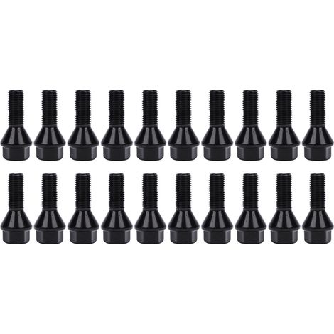 20 boulons roue M12x1.5 36136781150 noir acier allié – Remplacement 1 Series E87 116i 116d 118i 118d 120i 5 portes (1/5)