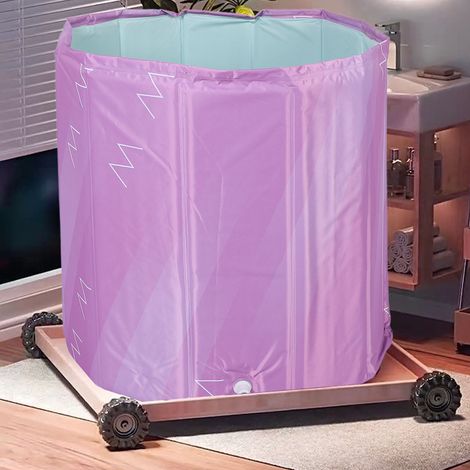 Box da bagno portatile con 7 strati isolanti - PVC e tessuto a rete - Dimensioni 80x65 cm / 31,5x25,6 pollici - Facile da montare e pulire, ideale per l'uso domestico e sportivo all'aperto. (1/4)