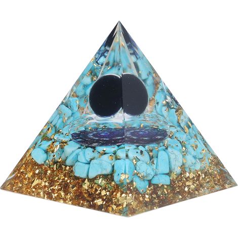 Pyramide d'orgonite, pyramide des chakras pour la guérison énergétique, favorise le développement mental, décoration pour la maison ou le bureau (1/5)