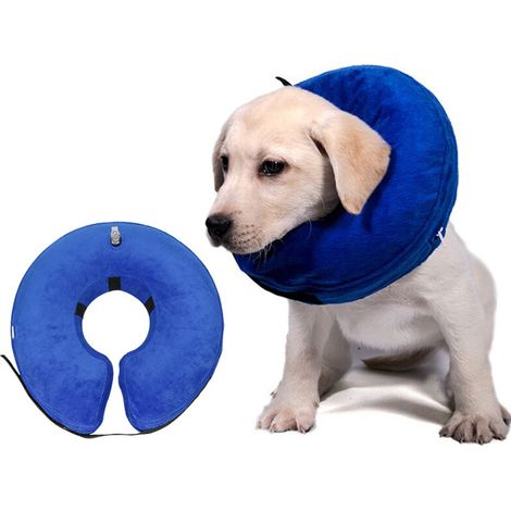 Collar Inflable Protector Para Perros Y Gatos - Suave Recuperación Postquirúrgica - No Obstruye La Visión - 1 Unidad (1/5)