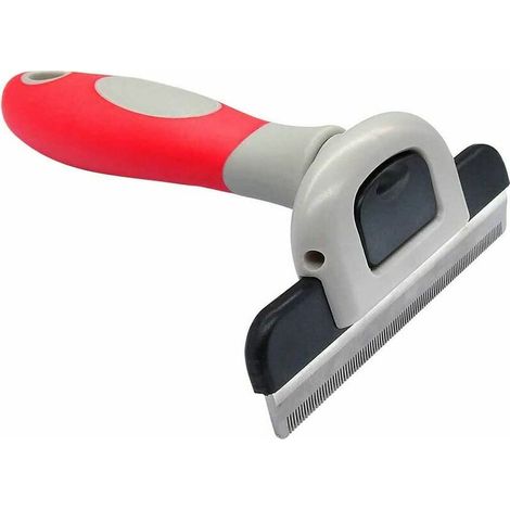 La Brosse pour Peigne pour Animaux Comprend des Accessoires pour Cheveux Longs ou Courts pour Chiens et Chats Idéale pour Déverrouiller l'outil Deshedding (Rouge 100mm) (1/5)
