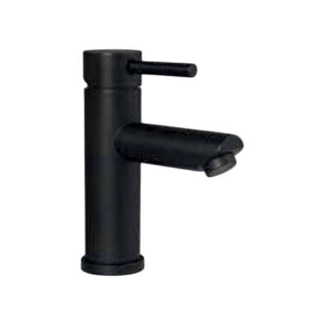 Miscelatore Lavabo Acciaio Inox 304 Nero Opaco con Piletta Click Clack Ottone 1”1/4 – Cartuccia Ø35 mm