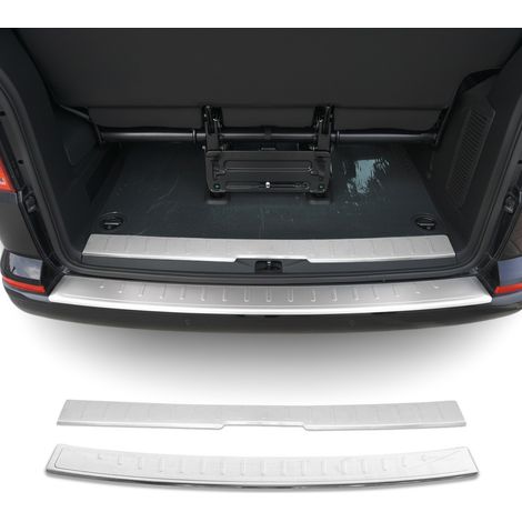 OMAC Kit Protection de Pare-Chocs arrière Compatible avec VW T6 T6.1 Transporter tout 2015-2024 Porte simple Brossé inox 2Pcs (1/5)