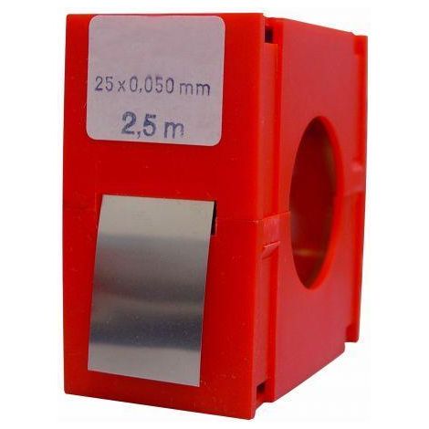 vogel-463300-rollo fleje calibrado 2.5 m x 25 mm inox (espesor 0,3 mm)