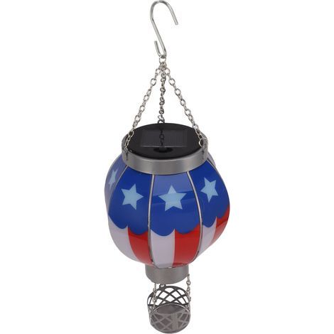 Solar-powered hot air balloon lantern, eco-friendly warm lighting, hanging lights for outdoor home decoration (1/5)