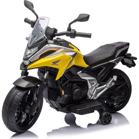 Moto Elettrica per Bambini Licenza Ufficiale Honda NC750X 12V 4,5Ah Giallo