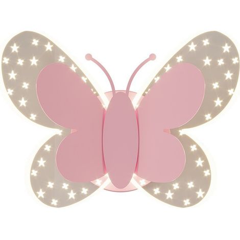Applique Murale - Led - Papillon - Para Habitación Infantil - Con Enchufe Integrado Y Interruptor - 1 Unidad (1/5)