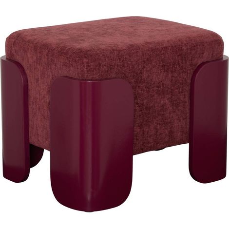 Pouf Mizar rectangulaire 36x38cm rouge - Atmosphera créateur d'intérieur (1/4)