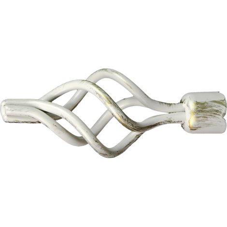 1 pomolo ciorciola avorio oro terminale per tubo diametro 20 mm