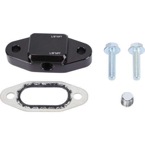Coperchio di bypass del radiatore dell'olio motore, ricambio per motori LS, 2 x 1/8 pollici, porte NPT, piastra di bloccaggio. (1/5)