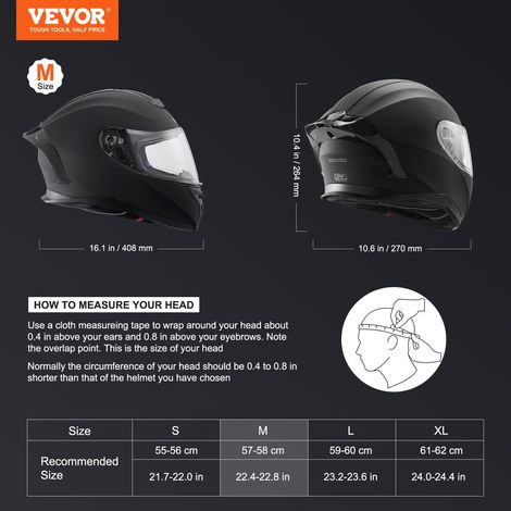 Casque de moto intégral, casque Smart Street ABS et haute densité, avec emplacement Bluetooth et lentille interchangeable, casque d… (1/5)