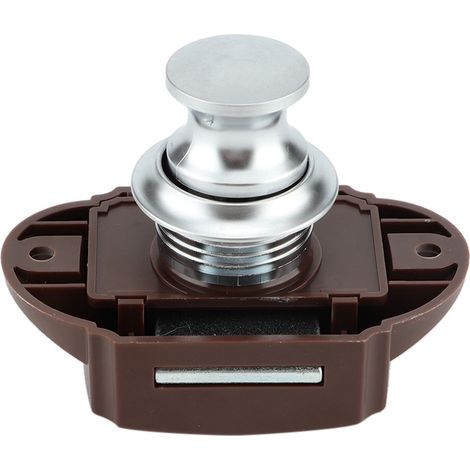 Serrure à bouton poussoir sans clé pour voiture bateau camping-car tiroir armoire loquet de sécurité (1/5)