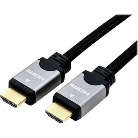 Câble HDMI avec câble Ethernet - ROLINE - 1.5m - Double blindage - Support 4K - Noir, argenté(e)