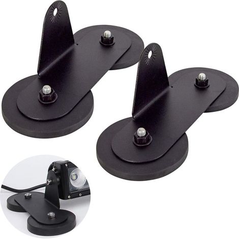 2 Pièces Fort magnétique support, magnétique base ventouse support pour led light barre, barre lumineuse led, phare de travail, pour offroad voiture camion SUV 4x4 (1/5)