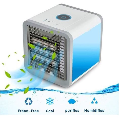 Mini aire acondicionado portátil USB, enfriador de aire de 3 velocidades, depósito de 750 ml, 6 colores - KZQ (1/3)