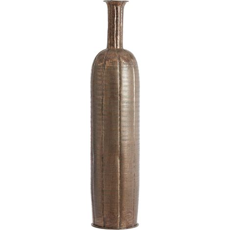 Vase soliflore en métal marron 107x24x24cm